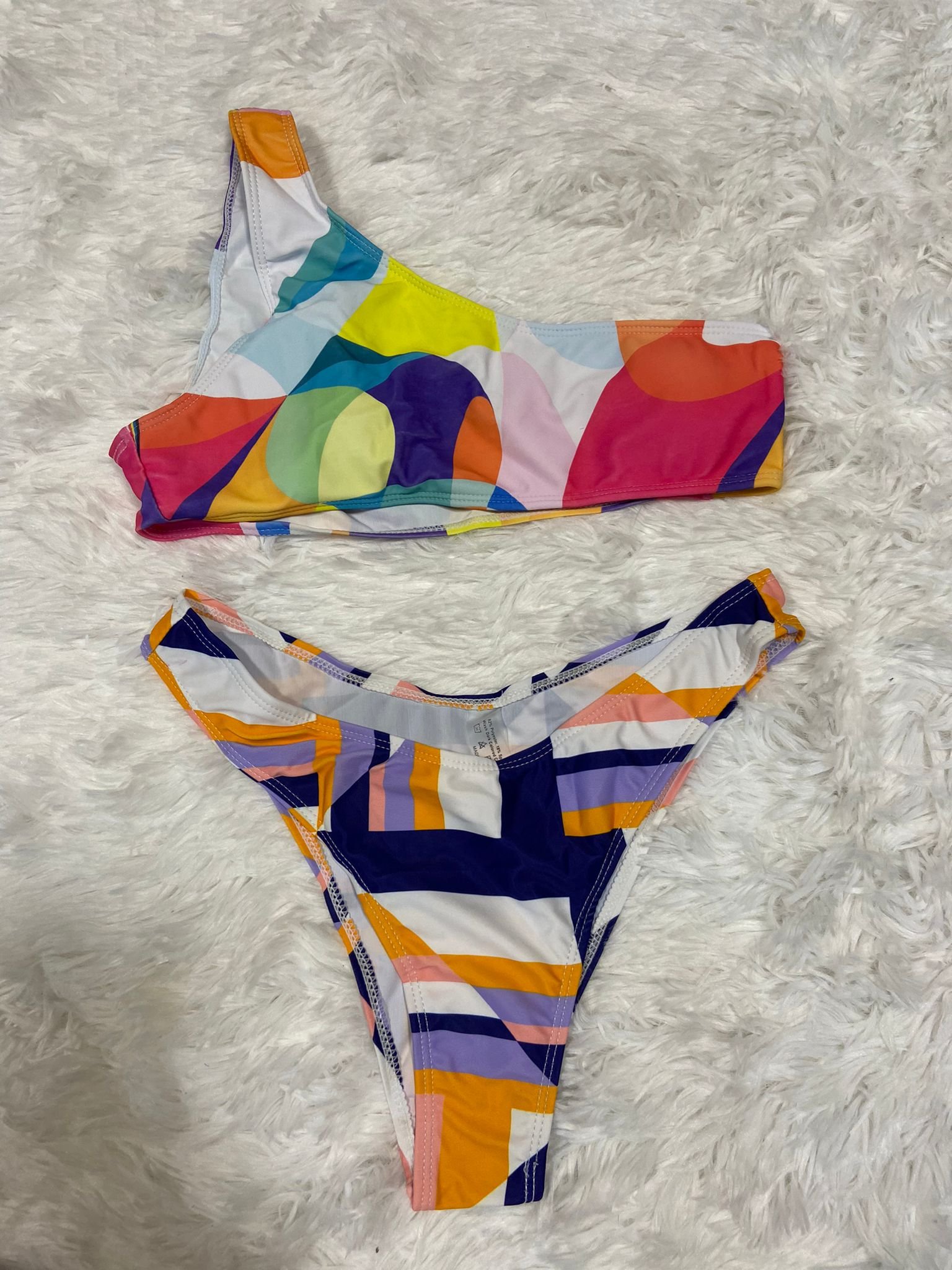 Bikini Malla De Colores Inferior Violeta Y Naranja Saldos Vip