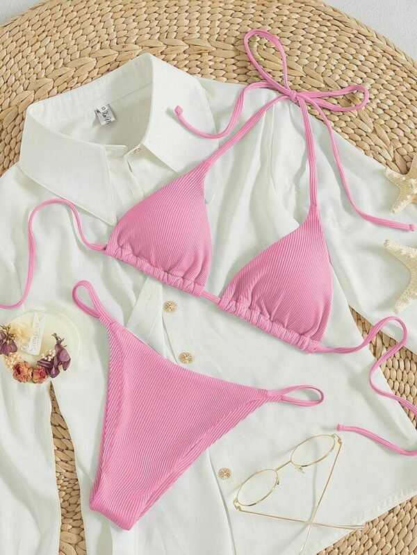 Bikini Malla Triangulo Rosa Saldos Vip Tienda Virtual